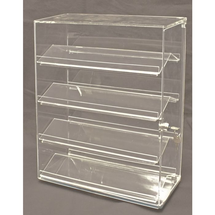 Custom clear acrylic spinning showcase plexiglass box lucite display case