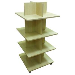 Maple 4 Tier Shelf Display